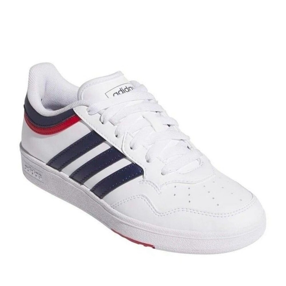 NWB Adidas Hoops 4.0 with white, dark blue and red color way